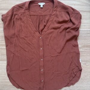 Orvis Women's Rust Button-Up Blouse